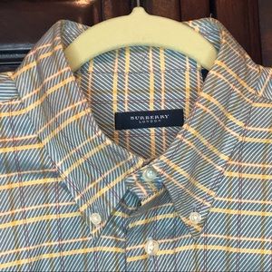 Burberry Plaid Button Down - Yellow and Blue